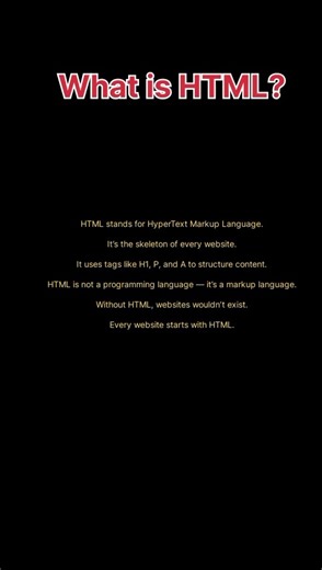 What is HTML? Explained in 30 Seconds for Beginners #shorts #codewithyama
