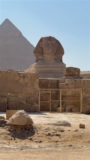La esfinge de Giza con las 7 maravillas del mundo #ancientegypt #ancientwonders #pyramidsofegypt