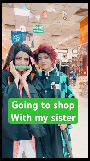 Shopping with nezuko #demonslayer #cosplay #鬼滅の刃 #shortsfeed #shorts #tanjiro