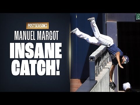 INCREDIBLE CATCH! Manuel Margot makes crazy grab to get Rays out of inning!