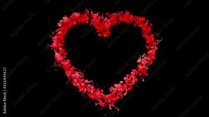 Heart Shape Particle Animation with QuickTime / Alpha Channel / Prores 4444. Can be used with any kind of Celebration events and Give your Work more alive view.