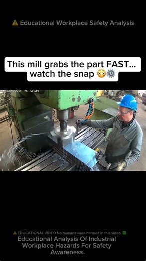⚠️ INSANE Milling Machine KICKBACK Throws Steel Plate 😳⚙️ #workfails
