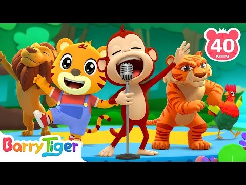 Wiggle & Dance Like Furry Animals🐰 | Animal Party Time | Animal Songs & Nursery Rhymes | BarryTiger