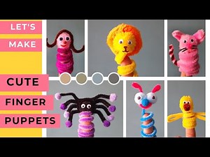 6 Cute and Easy Finger Puppets | DIY | Fun Puppet Making Craft Activity for Kids Parents & Teachers