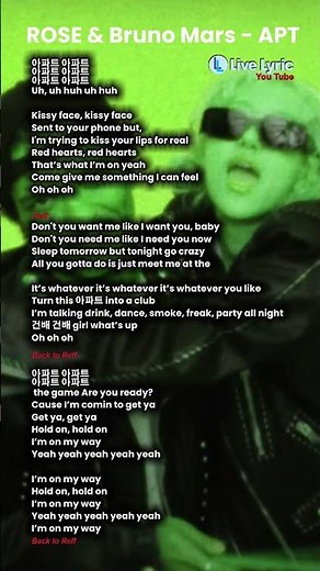 APT Lyrics | ROSE & Bruno Mars new song #apt #rosé #brunomars