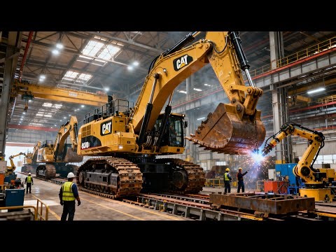 Inside the Largest Excavator Factoy: How the Caterpillar 6090 FS is Made (Full Process)