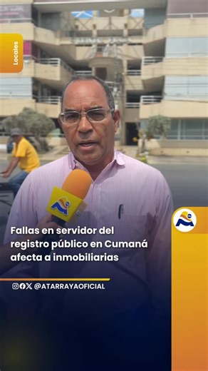 ATARRAYA | Tv Digital | Noticias | Oriente on Instagram: "#LOCALES | Fallas en servidor del registro público en Cumaná afecta a inmobiliarias. Desde hace aproximadamente 15 días, el sistema inmobiliario en el municipio Sucre se encuentra paralizado debido a la falta de funcionamiento del servicio del registro público, ubicado en el centro de la ciudad de Cumaná. La situación ha generado preocupación en los vendedores y agentes inmobiliarios ya que afirman que retrasa los procedimientos para la c
