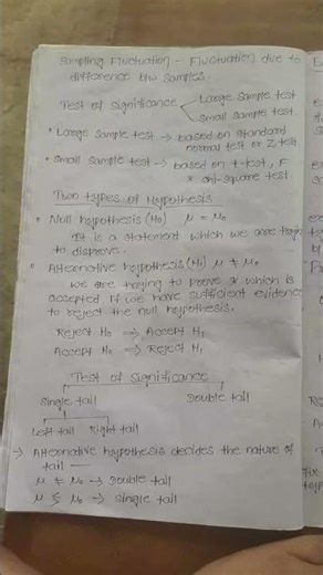 Hypothesis testing and it's types