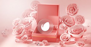 Elegant 3D Rose Gift Box Logo Reveal