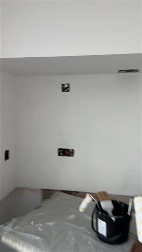 Plaster primer undercoat applied.