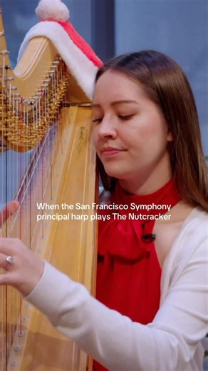 Nutcracker magic 🩰🎶 The beautiful “Waltz of the Flowers” harp cadenza, performed by @sfsymphony Principal Harpist and SFCM Professor @katherinesiochi. | San Francisco Conservatory of Music