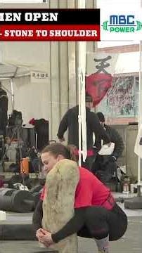 Strongwoman lifts historic Japanese stone