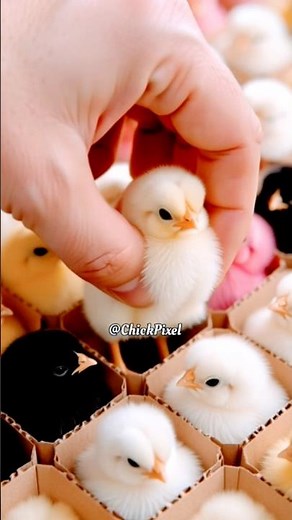 Colorful Chick Melt Your Heart 🐥🌈 Cutest Baby Chicks Ever #birds #adorablechicks #chicks