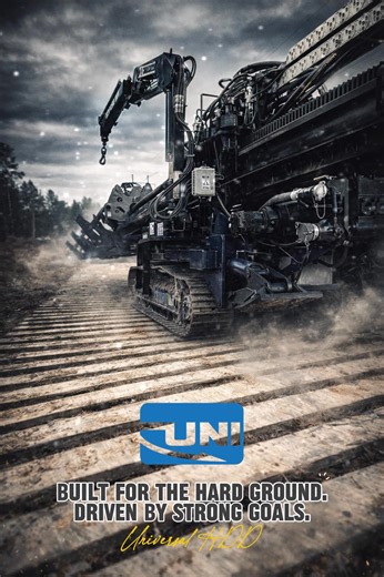 🚧 UNI 250×400 Directional Drill ⚙️ Power. Control. Reliability. 💪 Push / Pull: 250,000 lbs 🔩 Torque: 40,000 ft-lb 🔥 Engine: 400 HP 💧 On-board Mud Pump: 315 GPM 🛠 Key Features: ✔️ Full-travel-length Breakout System ✔️ Special design Dual Cab ✔️ Extreme Weather Conditions Package 🧰 The UNI 250×400 is equipped with an on-board mud pump delivering up to 315 GPM and 1,136 PSI, ensuring stable performance in demanding drilling conditions. 🧯 A Pressure Relief Valve enhances safety during rod lo