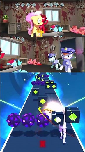 Fluttershy Killed BF 3D - Elements Of Insanity v3 - FNF Music Dash