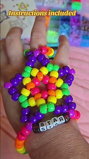 I made a #kandi star bracelet ring, tutorial included! #kanditutorial #kandikid #handmadejewelry