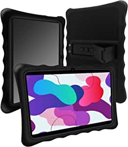 ZONKO Tablet 10 Inch 3G Phone Tablets with 32GB Storage Dual Sim Card Tablet PC with Silicone Case, WiFi, Bluetooth, 5MP Camera, GPS, Quad Core, HD Touchscreen, Support 3G Phone Call (Black)