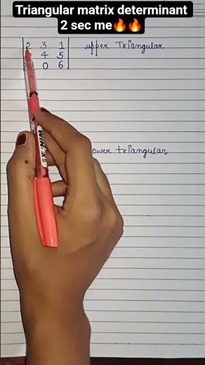 triangular matrix determinant #class12th #maths# importanttrick