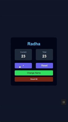 Name Tap Counter – Simple Counter App Using HTML, CSS & JavaScript