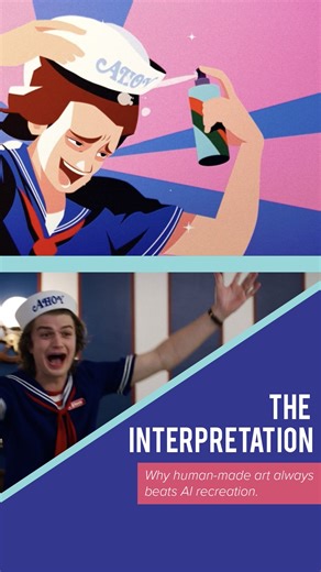 Pedro Allevato on Instagram: "HUMAN-MADE INTERPRETATION My goal here wasn’t to merely recreate the live-action frame by frame. I leave that to the AI. This was about translating the scene’s emotional aspect. Diving into the characters creativity and what was going through their head as they performed the handshake. Watch how human interpretation elevates the scene beyond simple reproduction. Can you spot nowadays the difference between machine recreation and human-designed motion? Follow my proc