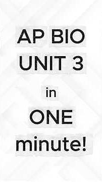 AP Bio Unit 3 Review in ONE Minute! #apbio #science #collegeboard #biology #apbiology #education