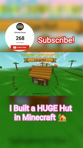 I Built a HUGE Hut in Minecraft 🏡🔥