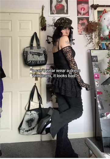 Outfit Inspiration: Dress Over Jeans Styling Tips