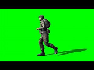 COD soldier runs - Part 2 - free green screen effects - free use