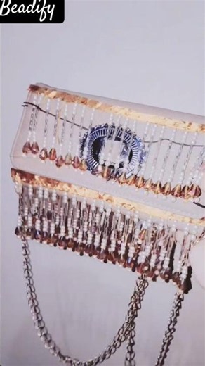Old Bag into a Stunning Beaded Bag Transformation | Waste to Wow DIY ✨👜#beads#shorts