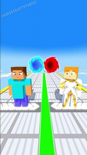 POV ❤️ Steve and Alex in the Love Run Challenge! #shorts #minecraft