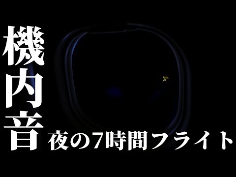 【機内音】夜の静かなフライト｜6時間飛行機ホワイトノイズ｜睡眠用BGM【リラックスフライトルーム】