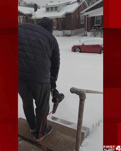 What a clever idea! Eve sent us this video showing a leaf blower being used instead of a shovel to remove the snow, since it is so light. | KMOV