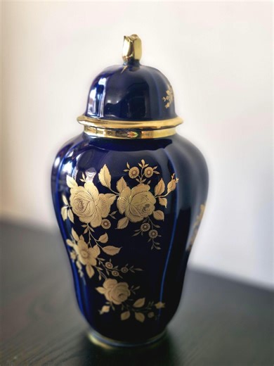 Luxury Vintage Royal Porzellan Bavaria Echt Cobalt Ginger Jar With Hand-painted Gold. - Etsy