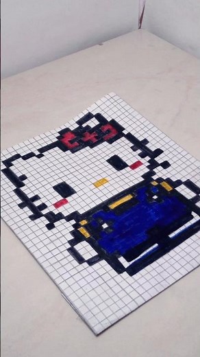 hello kitty pixel art 😺 | pixel art ideas