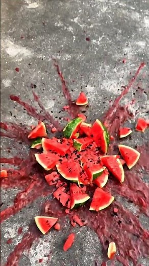 Slow Motion Watermelon Explosion 🍉 Satisfying Fruit Smash