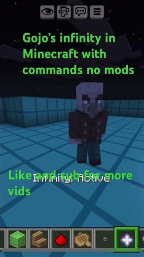 Minecraft commands gojo’s infinity no mods and with commands #minecraft #minecraftcommands
