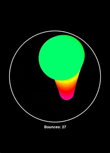 Growing ball crashes my computer #adhd #asmr #ball #bounce #bouncingball #code #satisfying