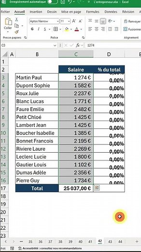 % OF A TOTAL #excel #digitaltips #exceltips #percentages #microsoftexcel #entrepreneurship