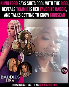 25K views · 1.2K reactions | #NunuFord keeps it real about the #BaddiesUSA cast, saying she’s cool with the Big 3 — #BadDolly, #BigLex, and #SummerNoneOther. She also reveals that her favorite baddie is #TommieLee and that she’s getting to know #ChriseanRock better this season. Looks like Nunu’s making connections and keeping it positive! | Real Baddie Talk | Facebook
