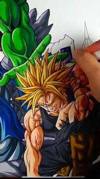 Drawing Gohan SSj2 saving Trunks from Bojack