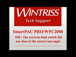 SmartPAC PRO integrated with WPC2000 - F89 Error