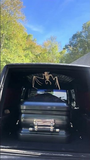 Finally got a casket for the hearse #hearse #87cadillachearse #hearsegirl #hearsedriver
