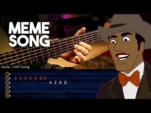 Animan Studios Meme Song - Guitar TAB Tutorial Cover | Christianvib