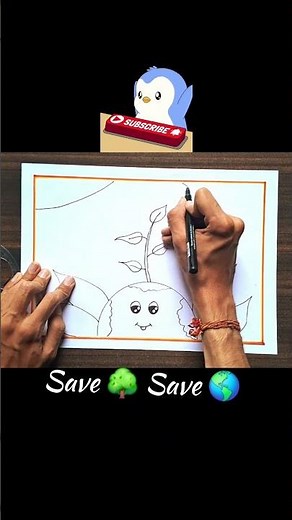 Van Mahotsav drawing easy| Van Mahotsav Poster drawing| Save Trees Save Earth Drawing | Save Nature