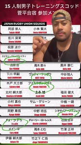 9K views · 101 reactions | JAPAN RUGBY UNION SQUADS: Interesting names | Louis Ova | Facebook