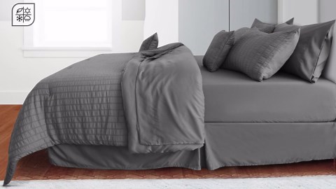 Lux Decor Collection 10-Piece Queen Comforter Set with Sheets - Queen Size Bedding Set, Black