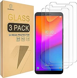 Mr.Shield [3-Pack] Screen Protector For TCL ION V [2023] [Tempered Glass] [Japan Glass with 9H Hardness] Screen Protector