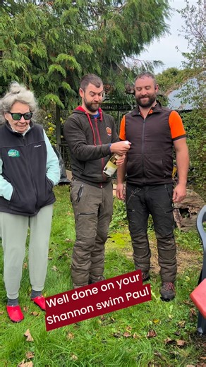3.7K views · 63 reactions | Big thanks to Silvia Borbine for celebrating Paul’s Shannon Swim record in style with a bottle of champagne. Silvia followed Paul’s Journey down the Shannon and was a big supporter. Thank you Silvia. | Paul's Shannon Swim 2025 | Facebook