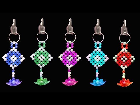 How To Make Crystal Beads Key Chain || Beaded Keychains || You Can Do This