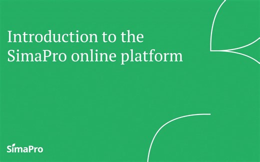 SimaPro线上平台介绍 中字